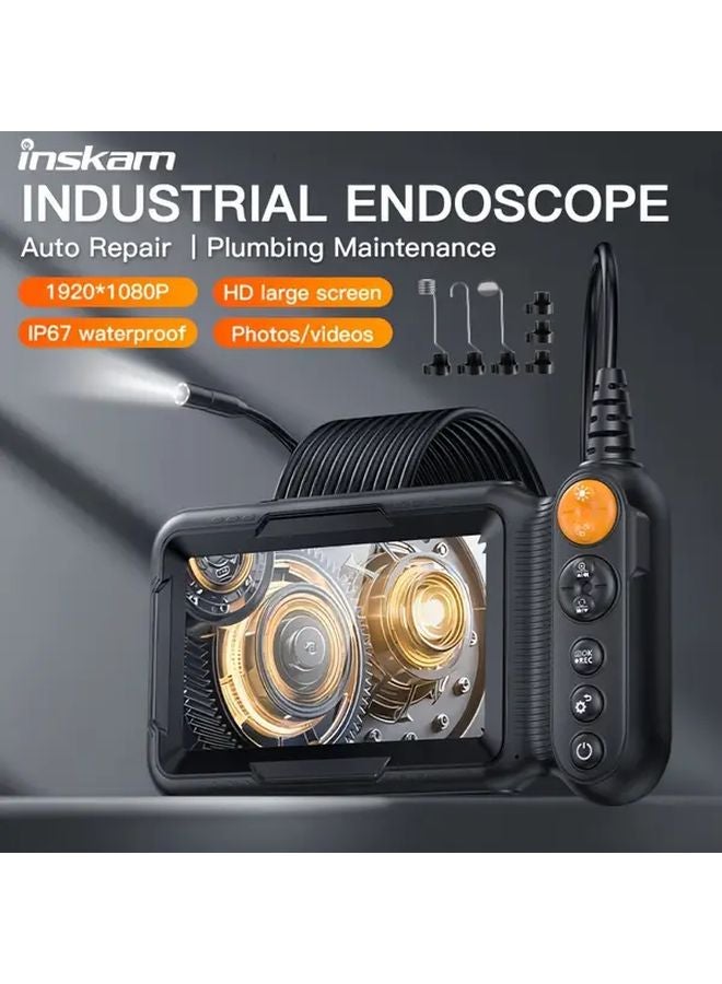 Single Lens 8mm 5 Inch HD Industrial Endoscope IP67 Waterproof Camera 39 37 Inch Wire - Image 1